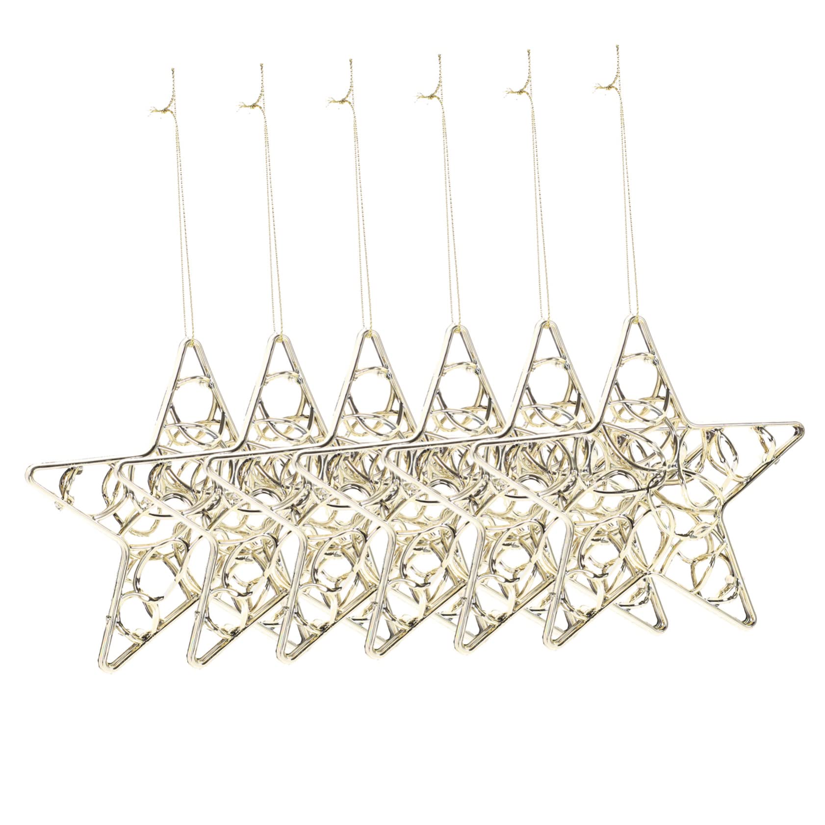 Ciieeo 18 Pcs Pendentif Flocon De Neige De Noël Décoration De Fête Sapin De Noël Décoration D'intérieur Décor d'arbre De Décoration D'étoile De Flocon De Neige De Plastique