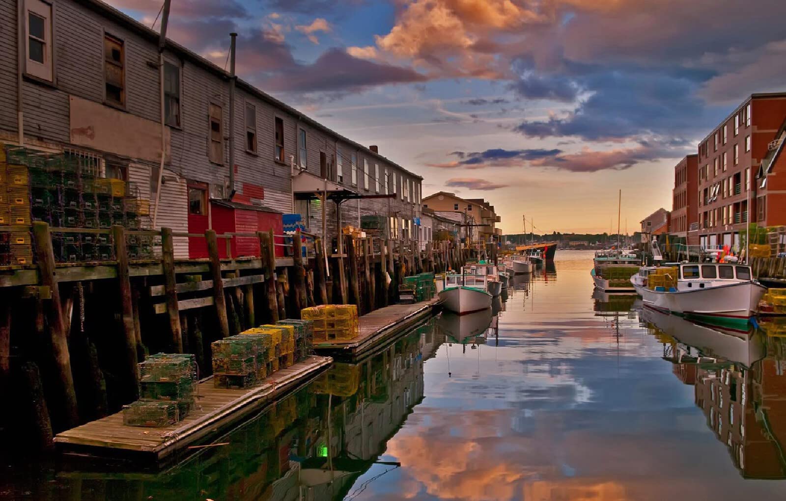 puzzle dla dzieci 1000 elementów Łódź miejska portland maine usa 75x50cm