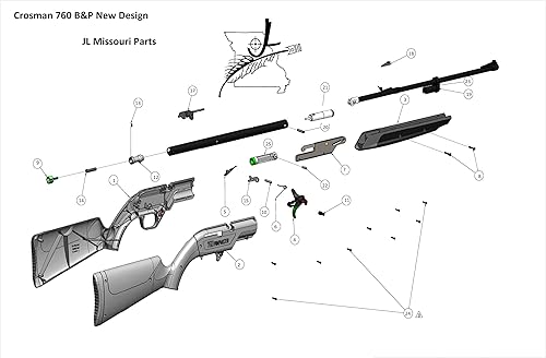 Miniatura 8 de Crosman Pumpmaster 760 B 2100 B Rampa de visión trasera Anuncio Pellet BB Gun Air Rifle Parte Elevador