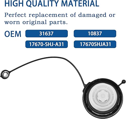 Miniatura 9 de Tapa de gasolina 17670-T3W-A01, tapa de combustible para Honda - Accord 2008-2017, Civic 2006-2015, CRV 2007-2016, 2009-2013 2015-2020 Fit,