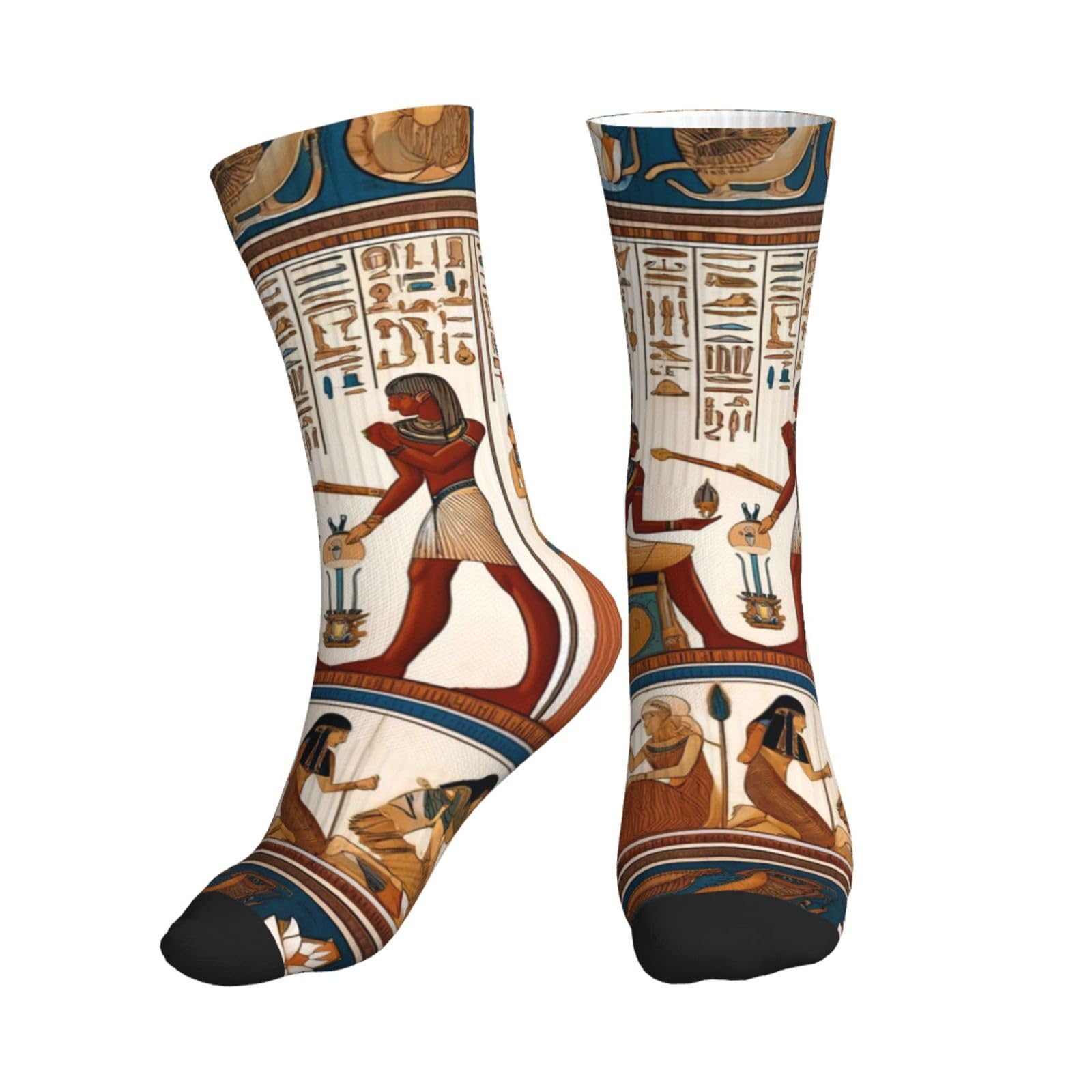 Ancient-Retro-Egyptian-Pharaohs Athletic Crew Socks For Men And Women, Comfortable Sports Socks Fits Shoe Size 36-45 For Workout Daily Wear