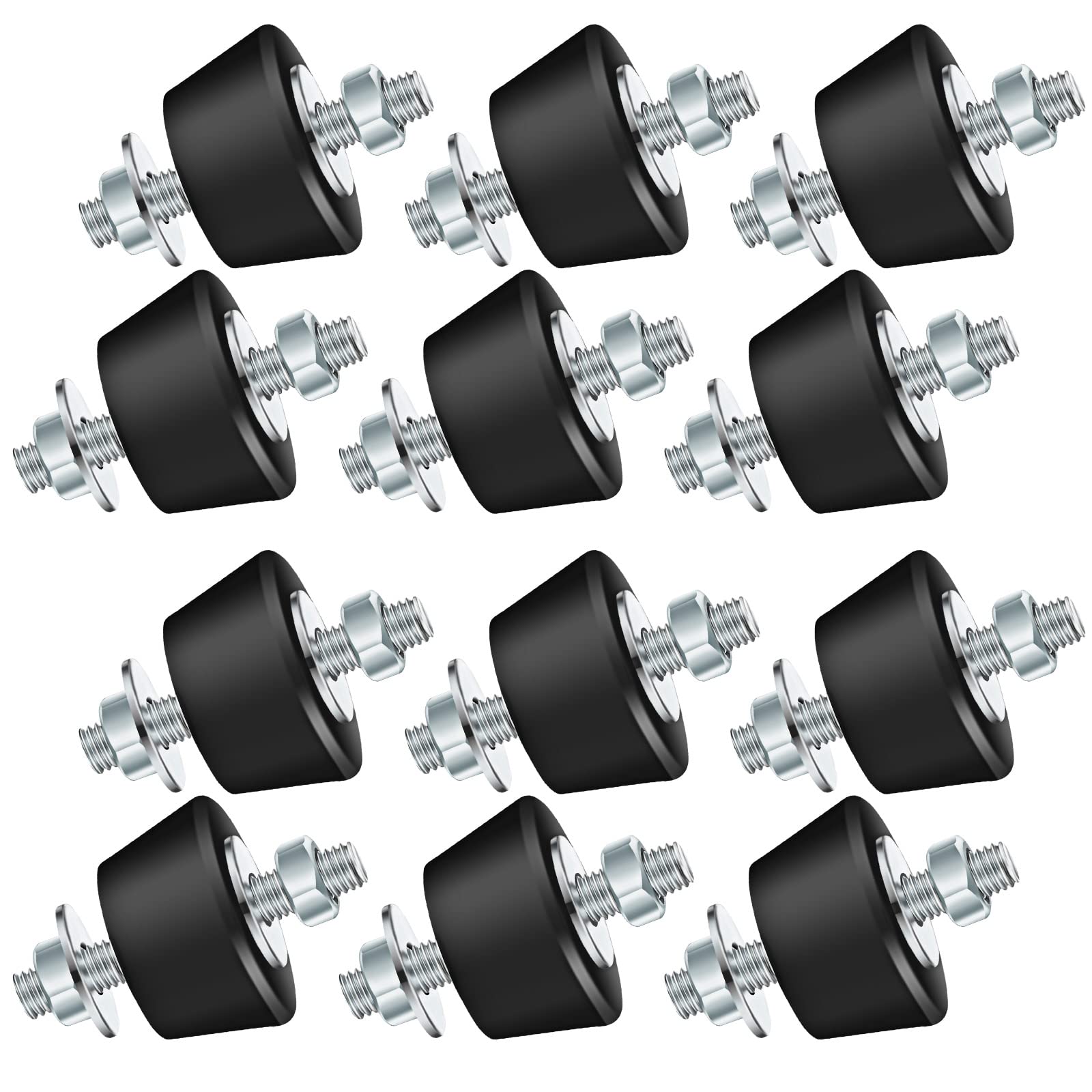 Kajaia 12 Stück Gummipuffer Klimaanlage Schwingungsdämpfer Anti Vibration Gummilager Gummidämpfer Antivibrationsfüße Stoßdämpfer für Klimaanlage Split Klimagerät