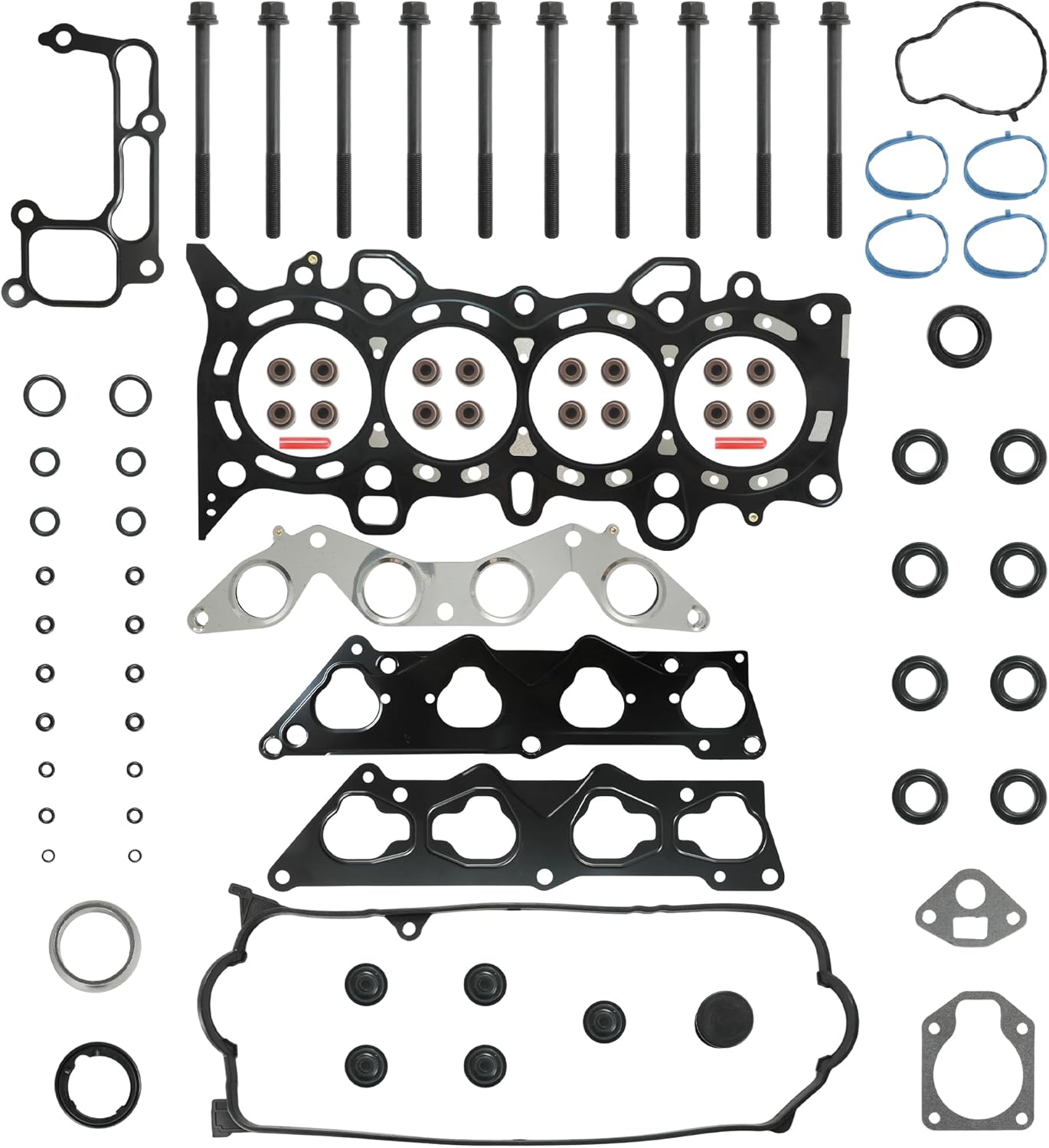 1.7 Full Head Gasket Set w/Cylinder Head Bolts Fit for Honda Civic EX HX V-Tec 1.7L 2001-2005 D17A2 D17A6 HS26236PT-2 CS26236-1