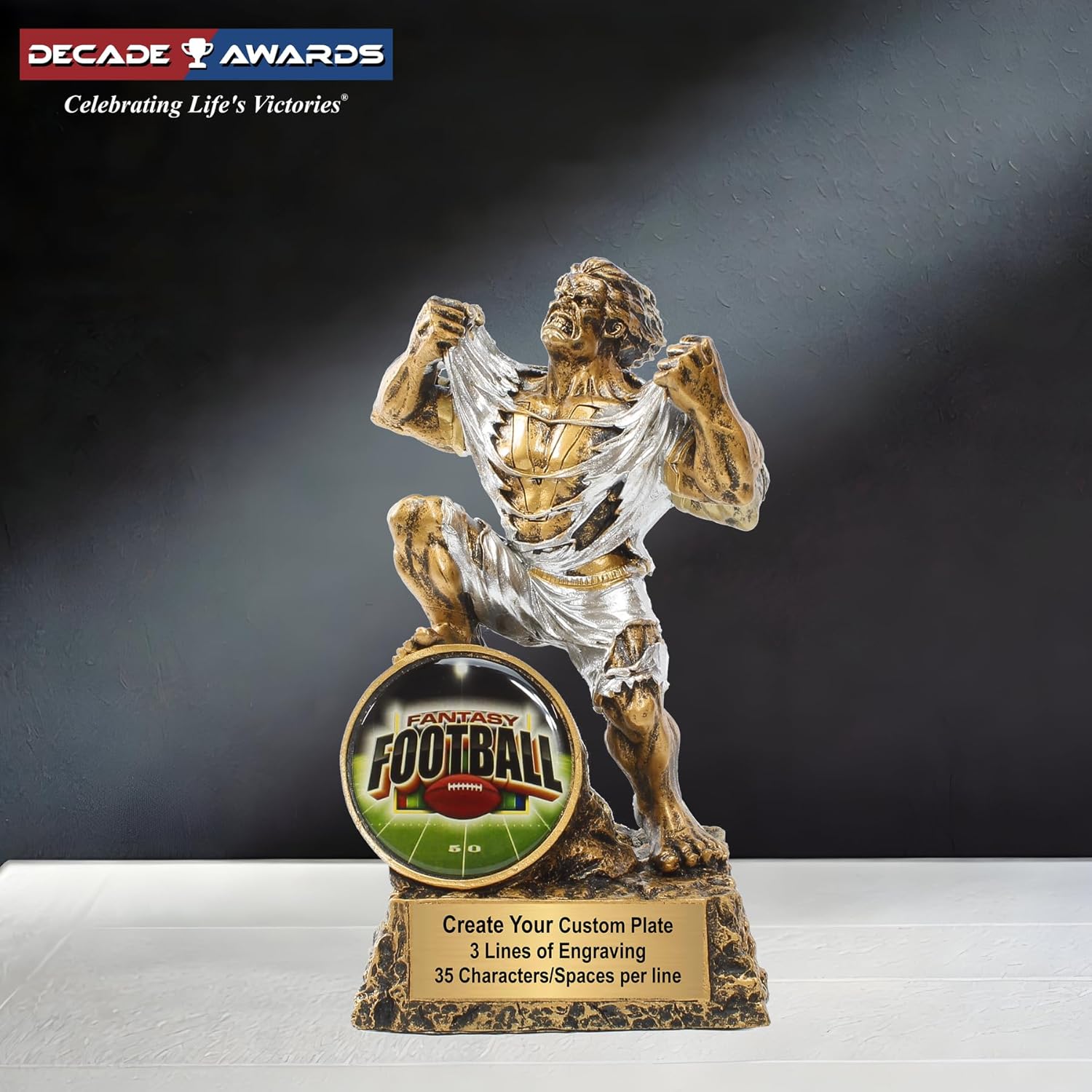 Monster Trophy - 6.75 Inch Tall - Engraved Victory Beast Award with Front Insert - Choose a Style and Make it Your own - Customize Now