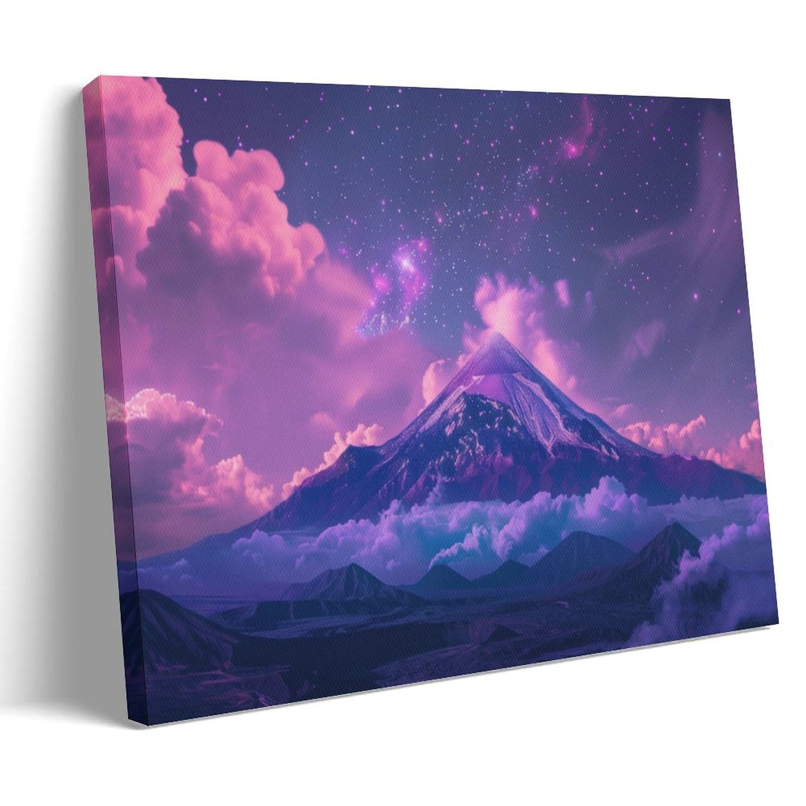 Snow Mountain Clouds Stars Sky Landscape 4K Wallpaper Abstract Art Classic Poster Canvas Wall Posters And Art Prints, Modern Home Bedroom Decoration Posters, Living Room Entrance Posters, Student Dorm