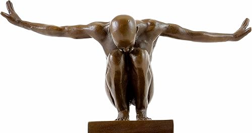 Miniatura 8 de - Figura de bronce de arte moderno - Mr. Universe - Firmado Milo - 100% bronce - Escultura a base de mármol - Figura decorativa