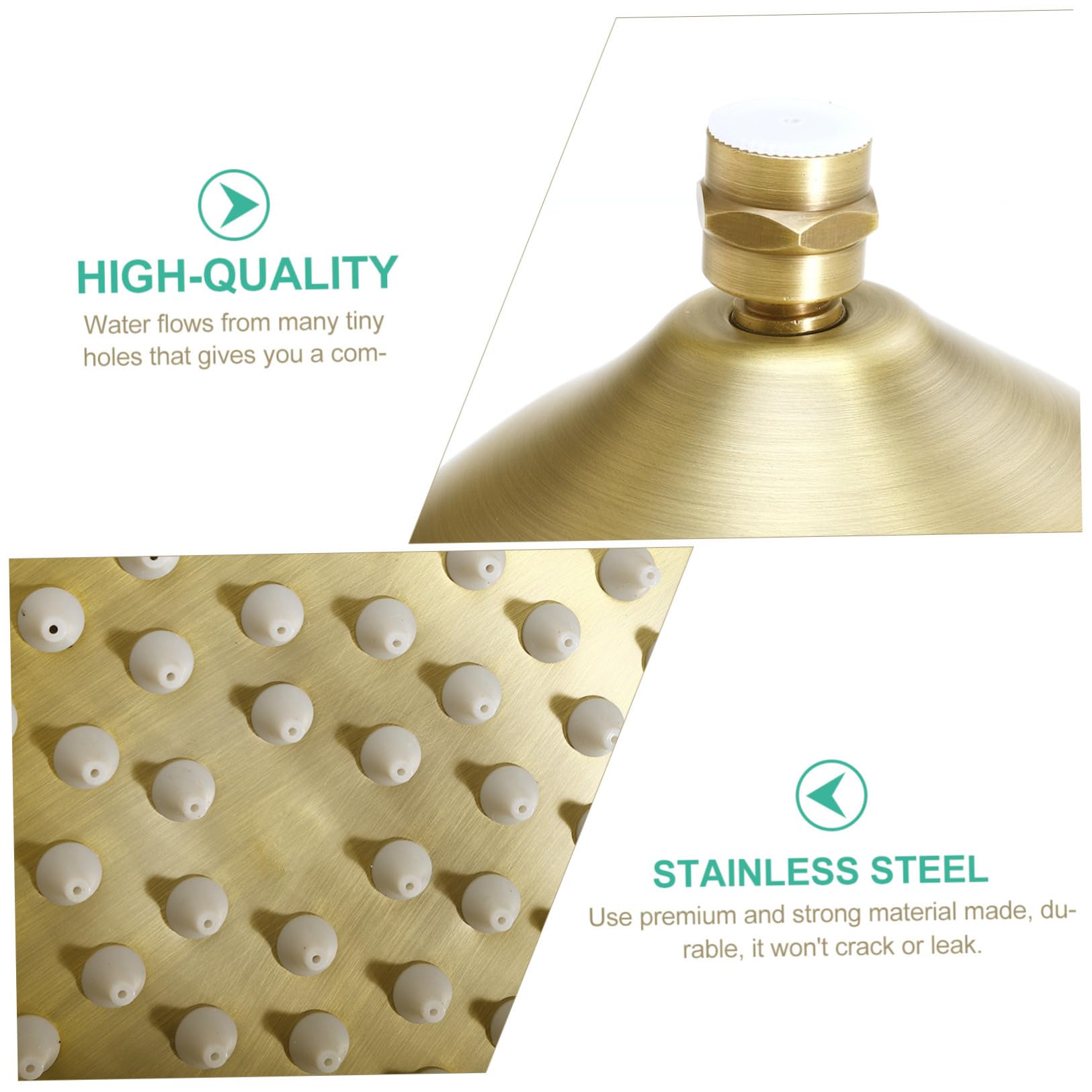 Cabezal de Ducha de Techo 8 Pulgadas Retro de Acero Inoxidable para Baño