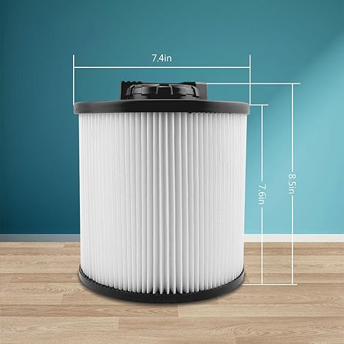Miniatura 3 de ANBOO Paquete de 2 filtros de cartucho HEPA DXVC6910 de repuesto para aspiradoras DEWALT de 6 a 16 galones, compatibles con DEWALT DXV06P DXV09P