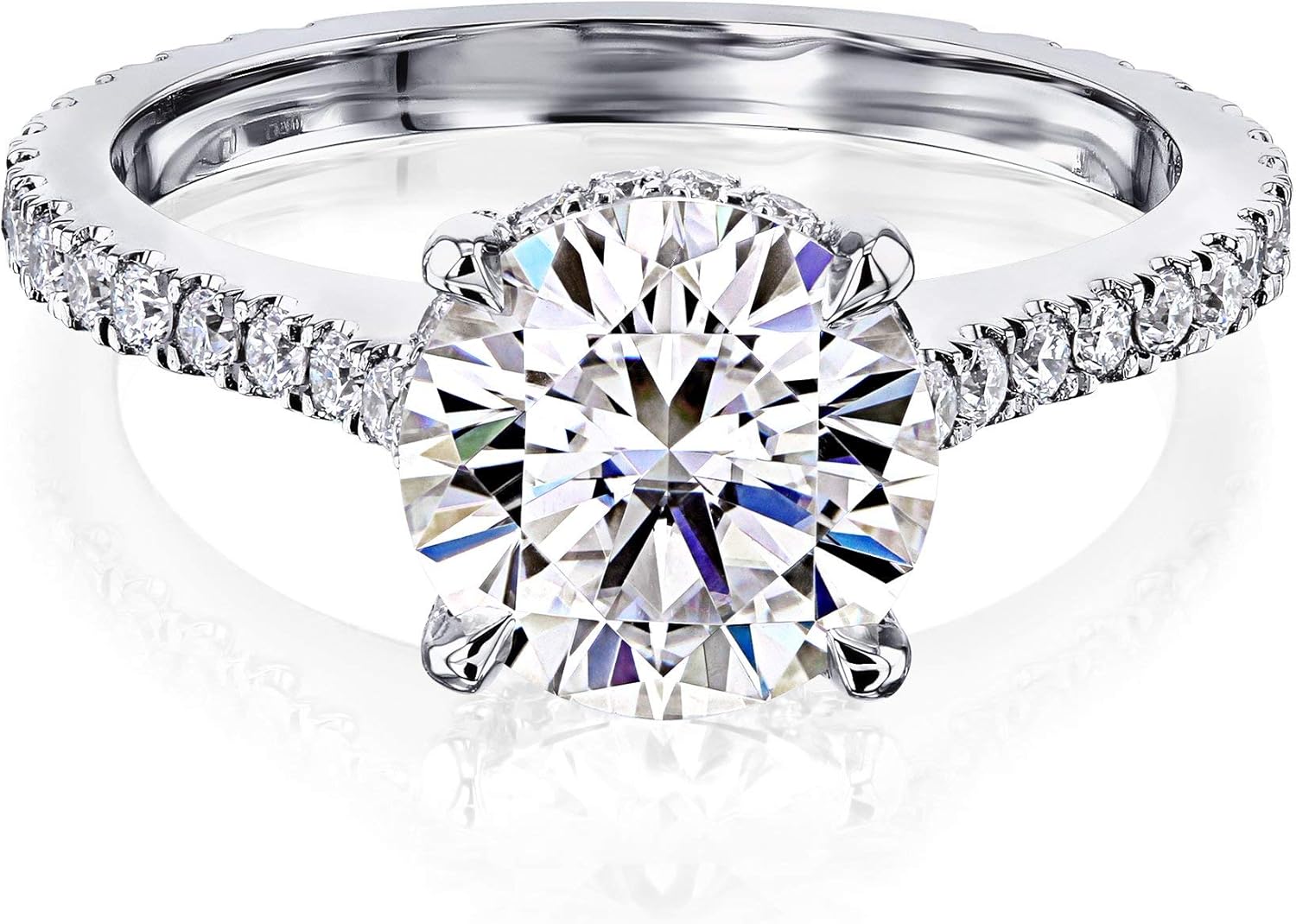 Kobelli 2ct Round Moissanite GH/VS Fancy Hidden Halo