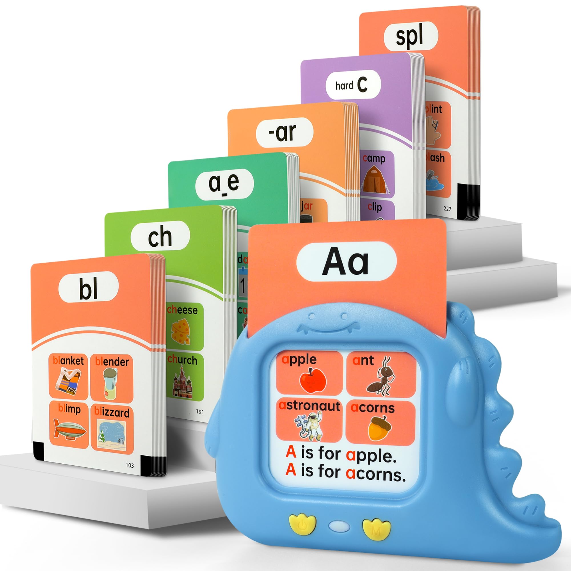 Photo 1 of **MISSING CHARGER AND CORDS**Phonics Talking Flash Cards for Toddlers 3-8, 532 Words, Learn to Read with 2 Paths, CVC Blends Digraphs Long Vowel Sounds, Spelling & Reading, Educational Toys for Kindergarten Homeschool Grades 1-2