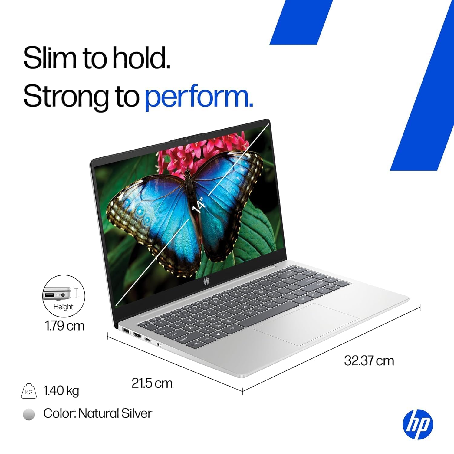 HP Premium EP Series (Intel 13th Gen Core i7-1355U, 16GB RAM, 512GB SSD, Win 11, MS Office 2024, Backlit KB, FHD Camera, 14''/35.6cm Anti-Glare Micro-Edge Display, Lightweight 1.4kg, Silver) EP0159TU — Amazon image 10