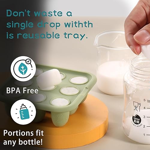 Miniatura 8 de WAJIAYON Bandeja para congelador de alimentos para bebés, bandeja de silicona para congelador, mordedor de alimentos para frutas, molde de paletas