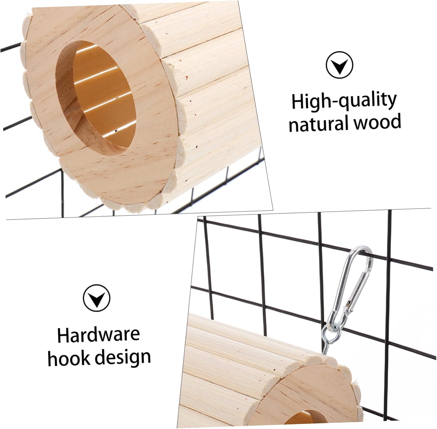 3pcs Tunnel Hamsters Chinchillas Squirrels Hollow Trunk Hideout Climbing Ladder Step Toy for Animals Easy to Install Safe Fun Pet Accessory