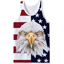 Goodstoworld Mens 3D Tank Top Novelty Graphic Breathable Quick Dry Sleeveless Beach Shirt S-4XL