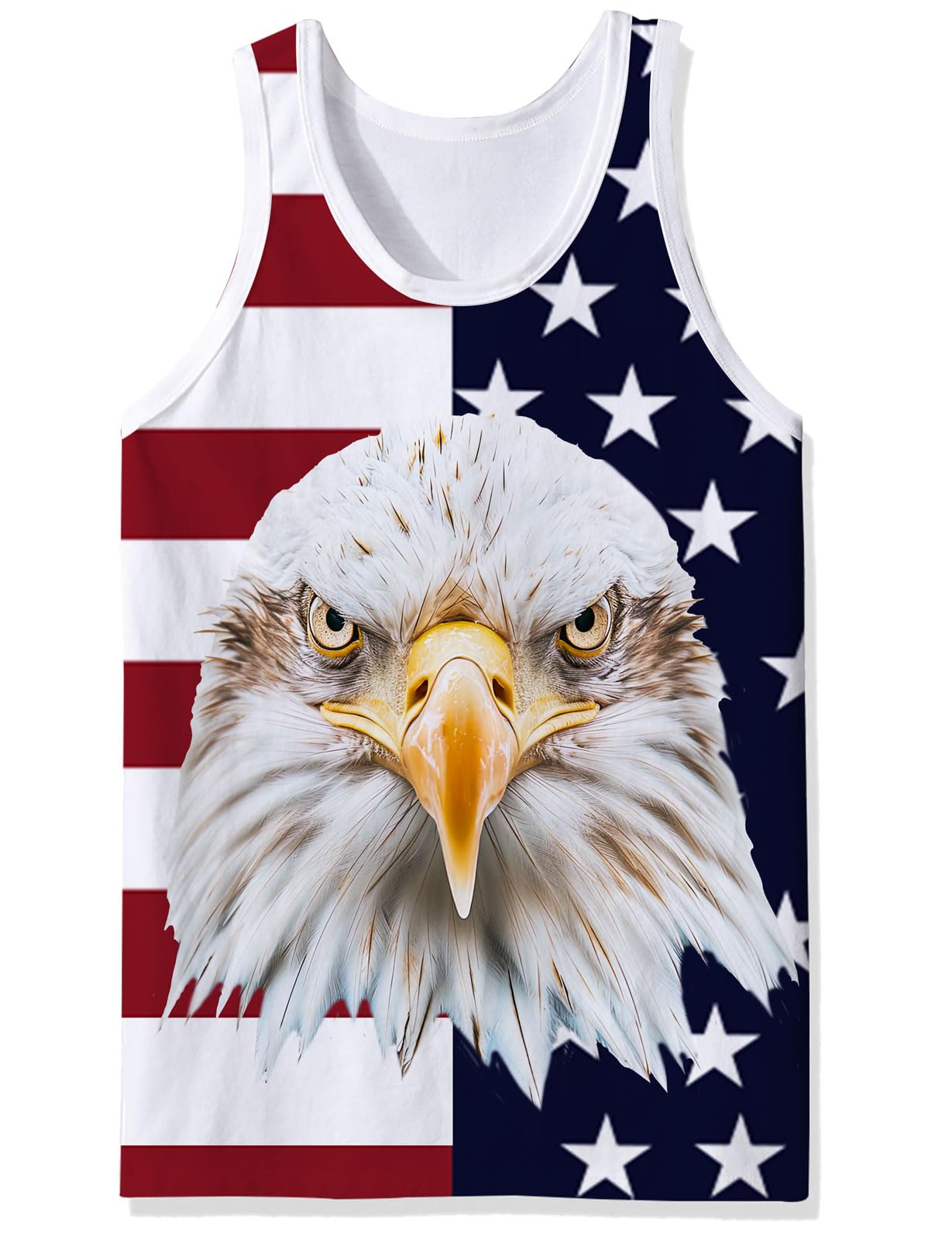 Goodstoworld Mens 3D Tank Top Novelty Graphic Breathable Quick Dry Sleeveless Beach Shirt S-4XL