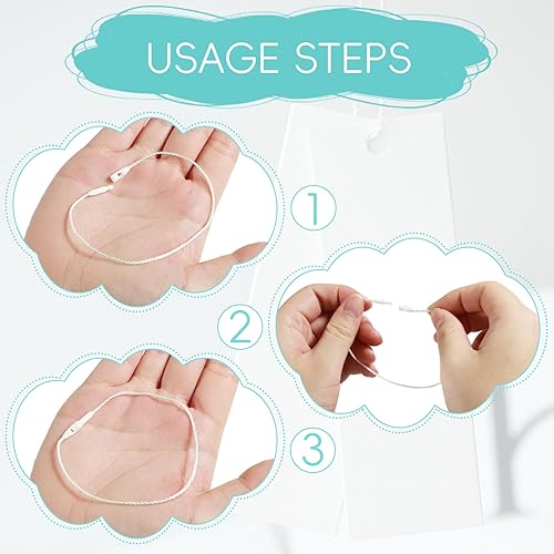 Miniatura 3 de 1000 cuerdas de nailon de 7.5 pulgadas, fácil y rápido de colocar, cierre de nailon a presión, lazos de gancho para etiquetas de ropa, etiquetas de