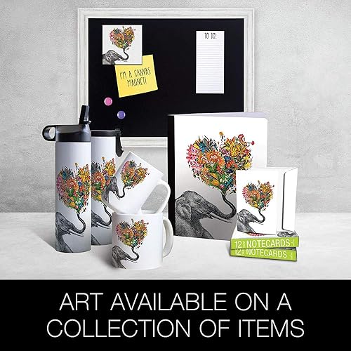 Miniatura 6 de Tree-Free Greetings Love Elephant Flower - Vaso de café de viaje aislado al vacío, taza de acero inoxidable de 17 onzas, para amantes del café