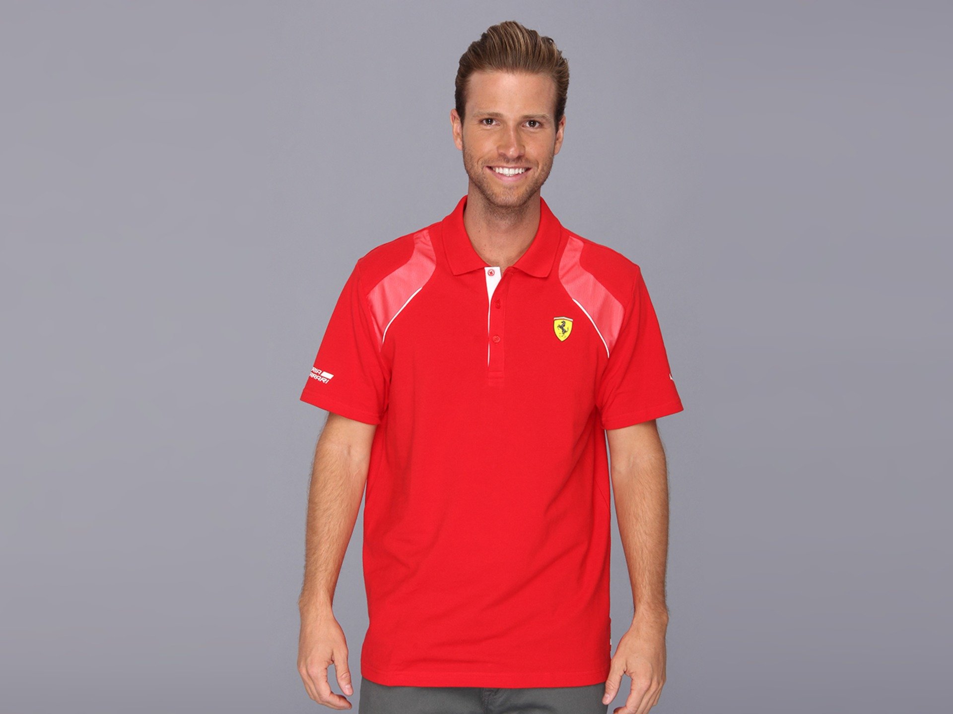PUMA Ferrari Men`s Polo - Rosso Corsa