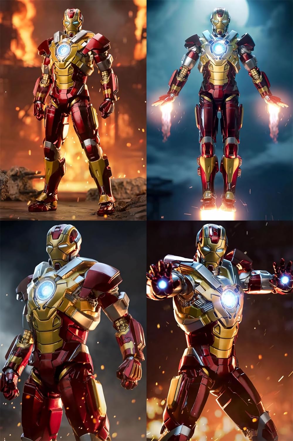 7 Inch MK17Ironman Action Figure (1/10 Scale) with Lots of Accessories,Exquisite Painting Collectible Toy - Image 6
