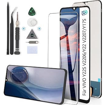 RongZy LCD Display for Vivo Y22S V2206/Y22 V2207/Y17S Touchscreen and LCD Screen Replacement with Repair Tools Kit (Black)