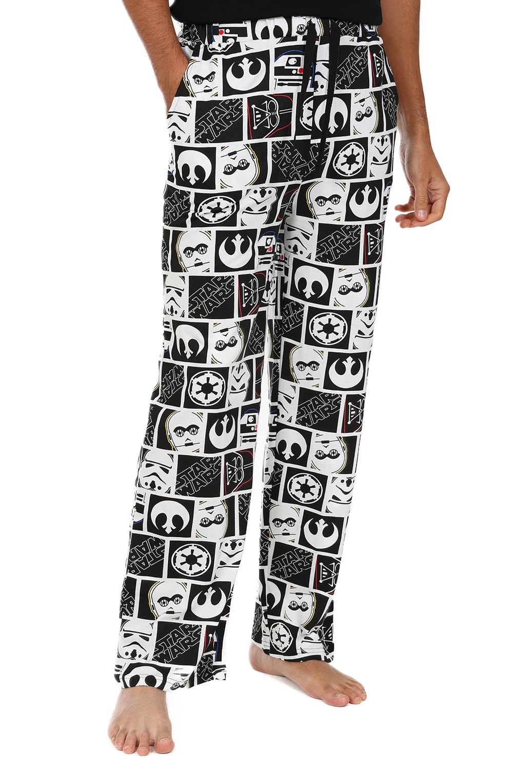 Star Wars Men's Black Lounge Pants Cotton Pyjama Bottoms (Medium)