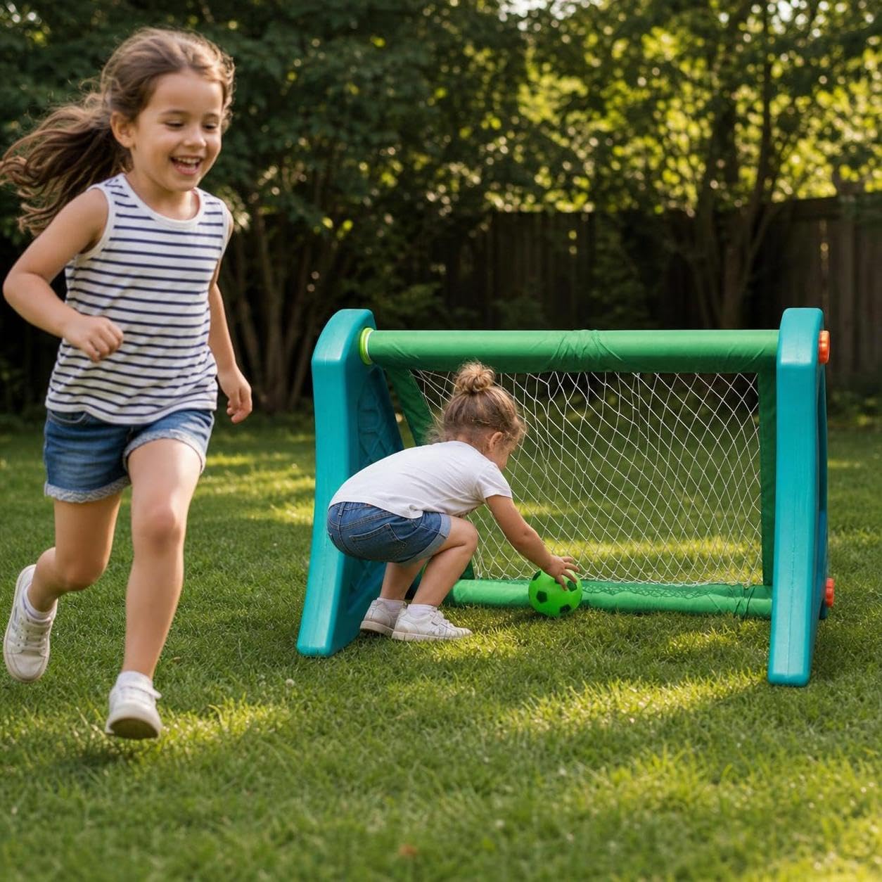 Mini Portería Fútbol Portátil para Niños, Juego Infantil Plástico para Interior y Exterior, para el Juego