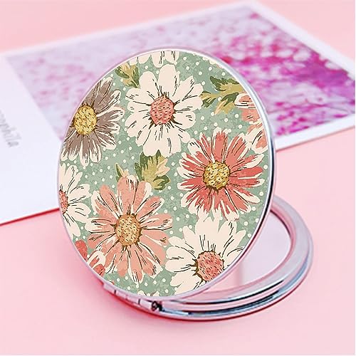 Miniatura 8 de Acedada Espejo compacto, espejo de bolsillo, espejo pequeño para bolso, mini espejo portátil de maquillaje de viaje, plegable de mano de doble cara