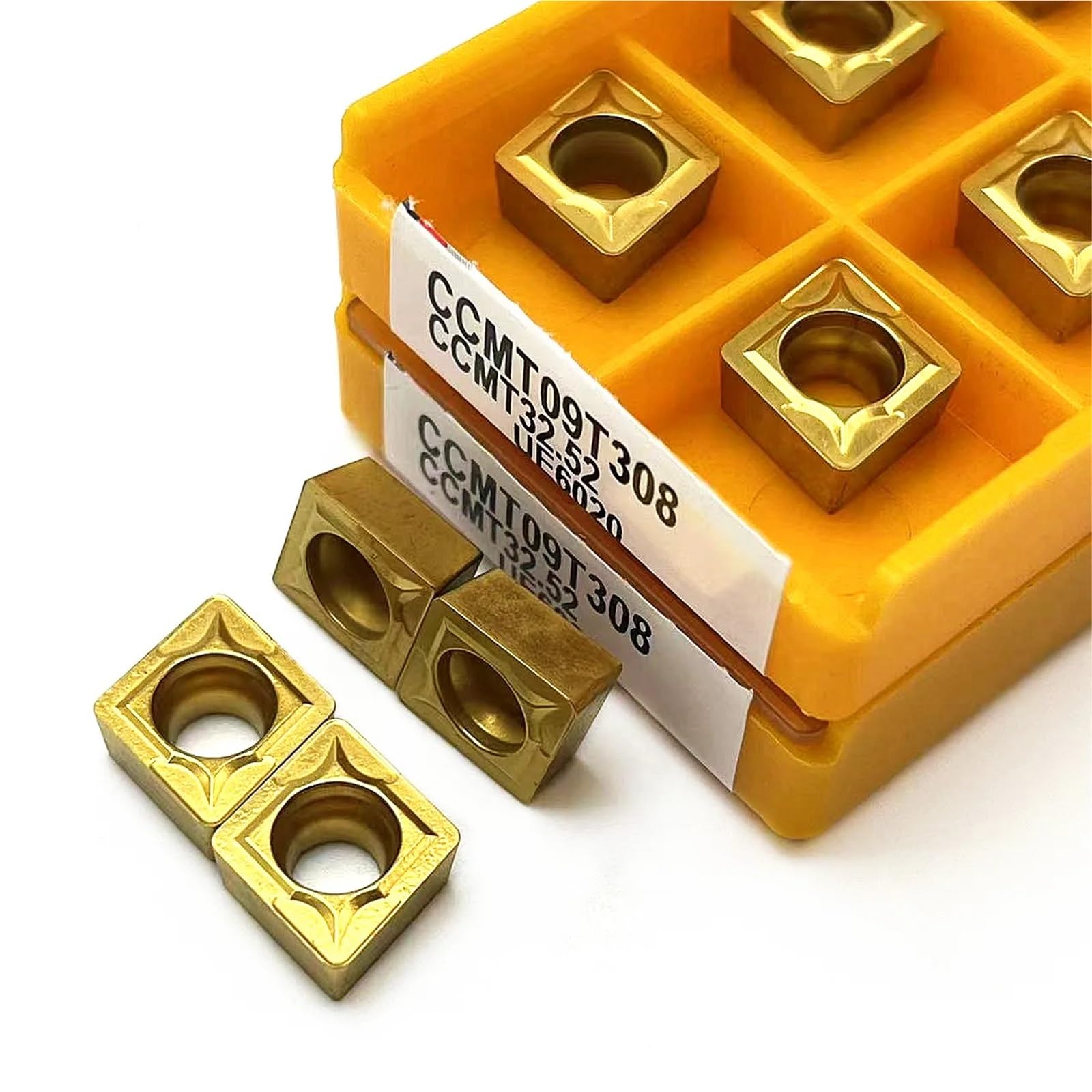 plaquita de torneado, 10 piezas CCMT09T304 VP15TF UE6020 US735 Herramienta de torneado interno CNC carburo fresado CCMT09T308 torno CCMT(Ccmt09t304 Us735)