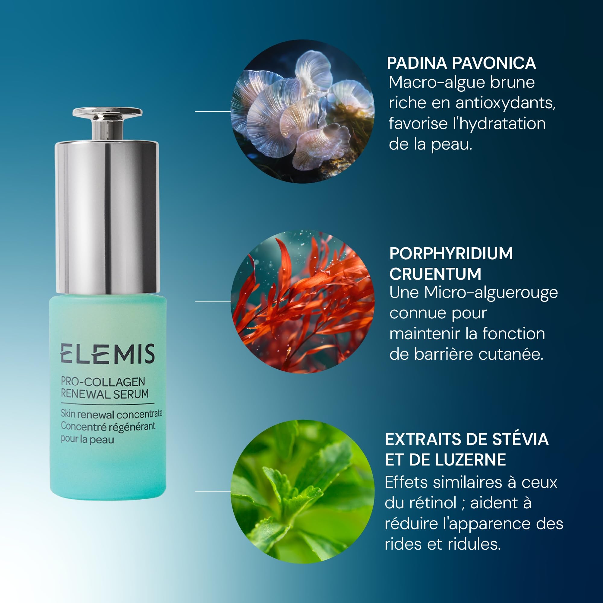 Elemis Sérum Pro-Collagène – Super Elixir Sérum & Formule Renouvellement, Sérums Visage Anti-Rides Raffermissants, Texture Légère pour Peaux Matures et Vieillissantes