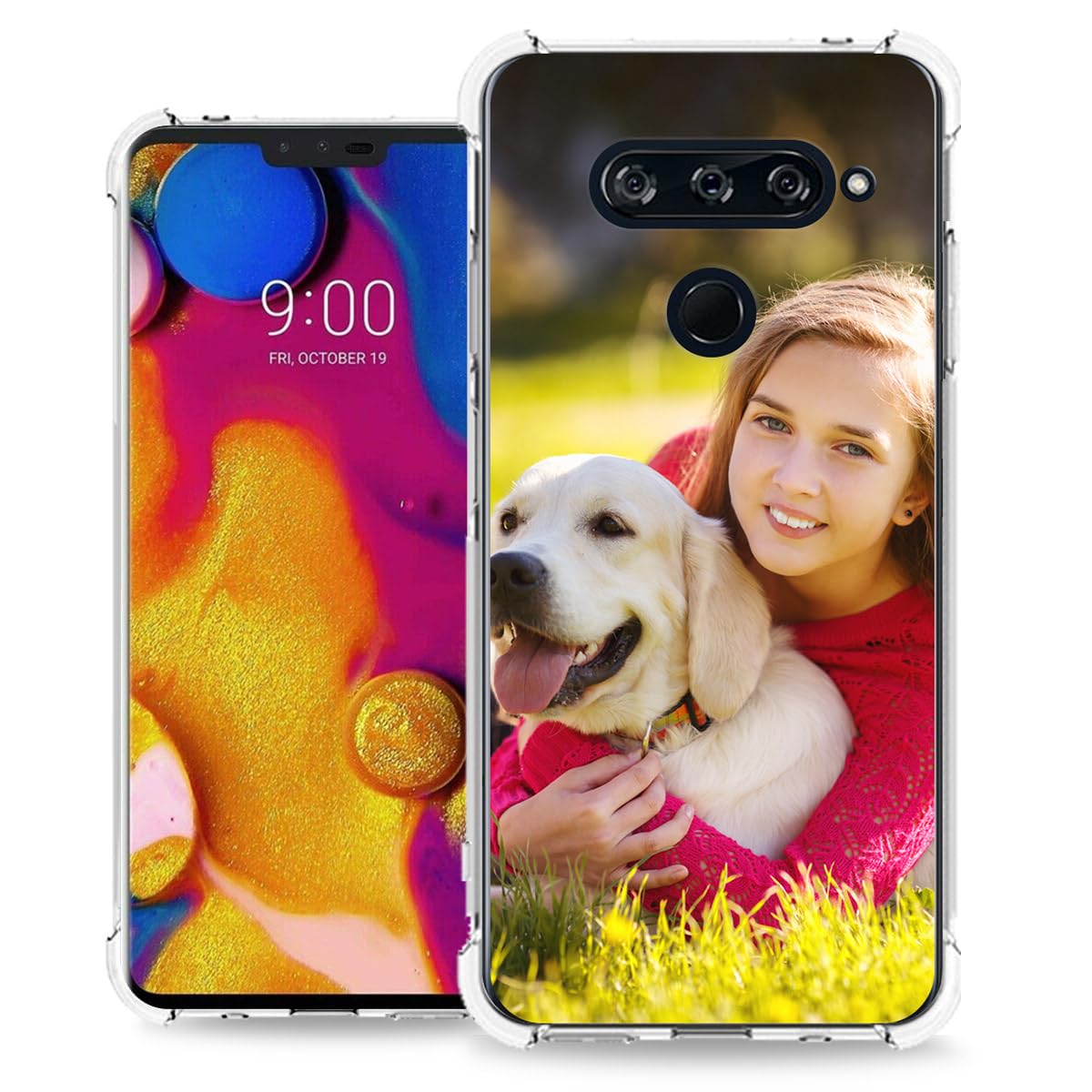 PhoneNatic Case Compatibile con V40 ThinQ Custodia Personalizzata per