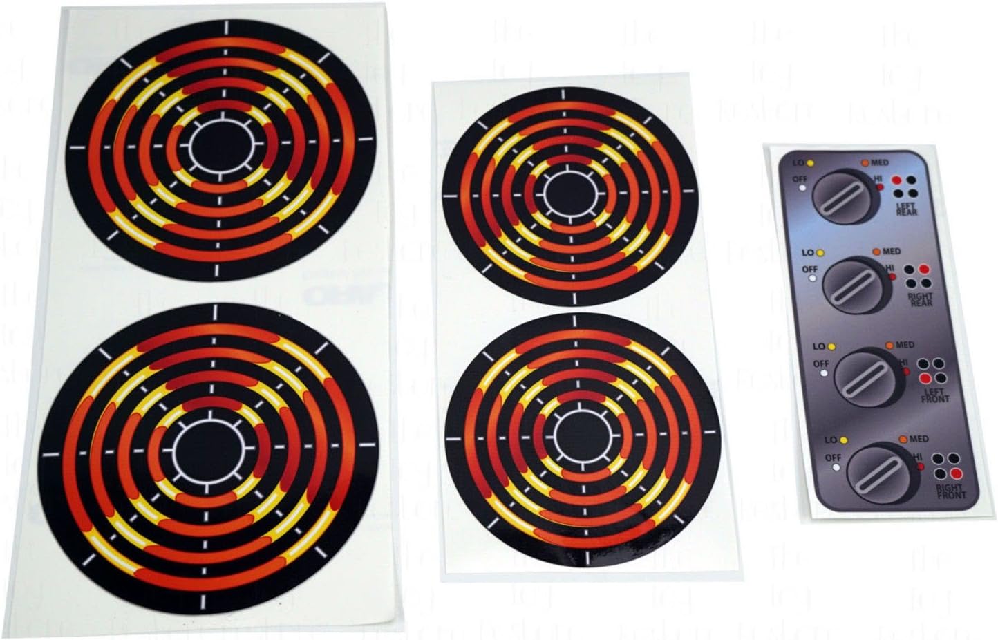 Toy Restore Decals Stickers DIY Kids Play Kitchen 4 Burners and Dials Toy Stove Pretend Glossy Full Color