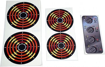 Toy Restore Decals Stickers DIY Kids Play Kitchen 4 Burners and Dials Toy Stove Pretend Glossy Full Color