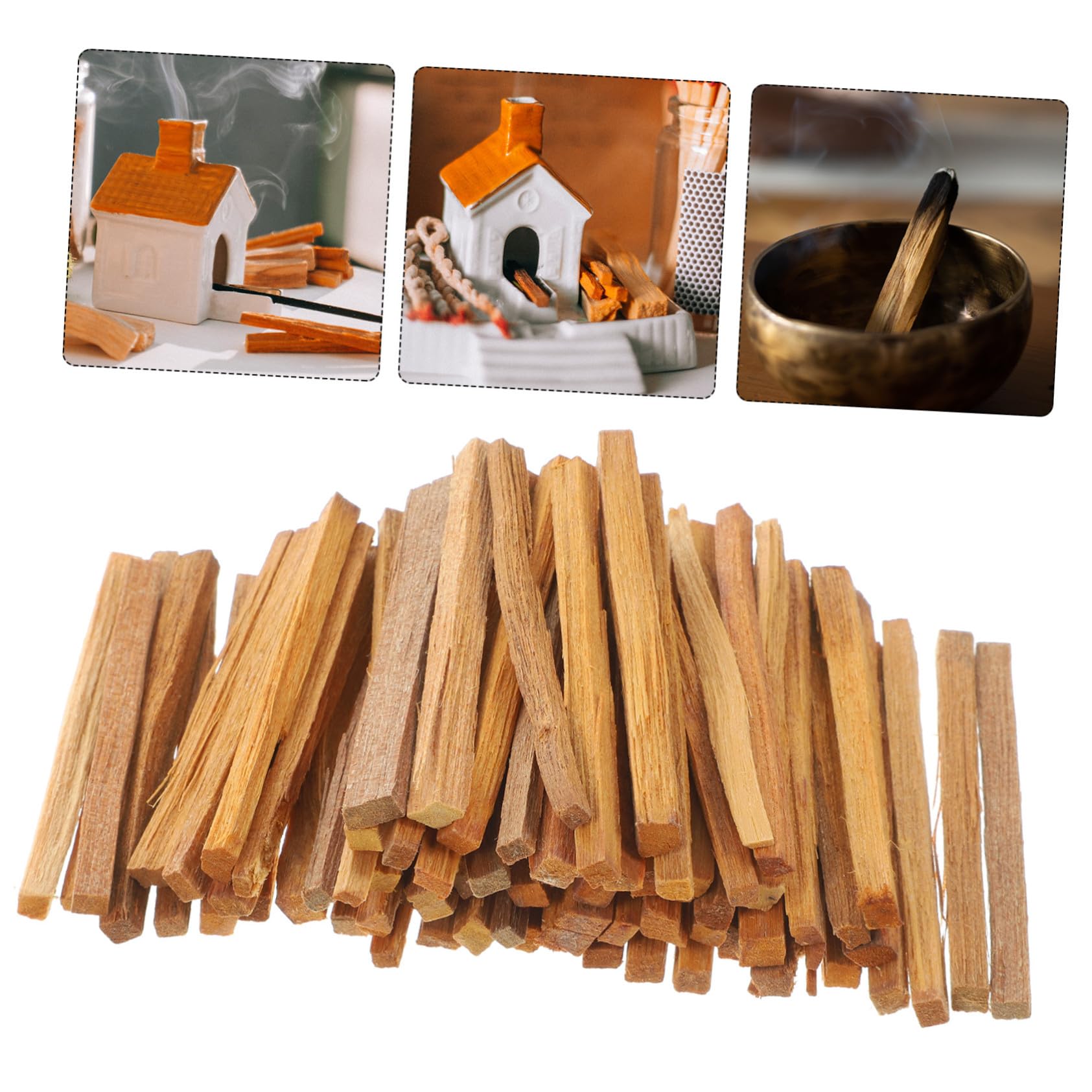 TOYANDONA Bastoncini di Legno di Sandalo Profumati la Casa, Strisce di Incenso Naturali in Legno di Sandalo 250g, Incenso Fatto a Mano per Meditazione e Purificazione Aria, Decorazione