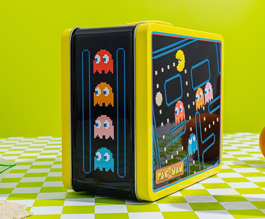 Amazon.com: Pac-Man Retro-Style Metal Lunchbox | Reusable