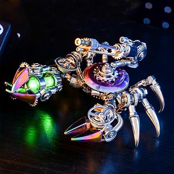 Metalkitor 3D Metal Puzzles for Adults, Mechanical Crab Assembly Model, Jigsaw Crafts Brain Teaser - Perfect Desk Decor and Gifts281+ PCS