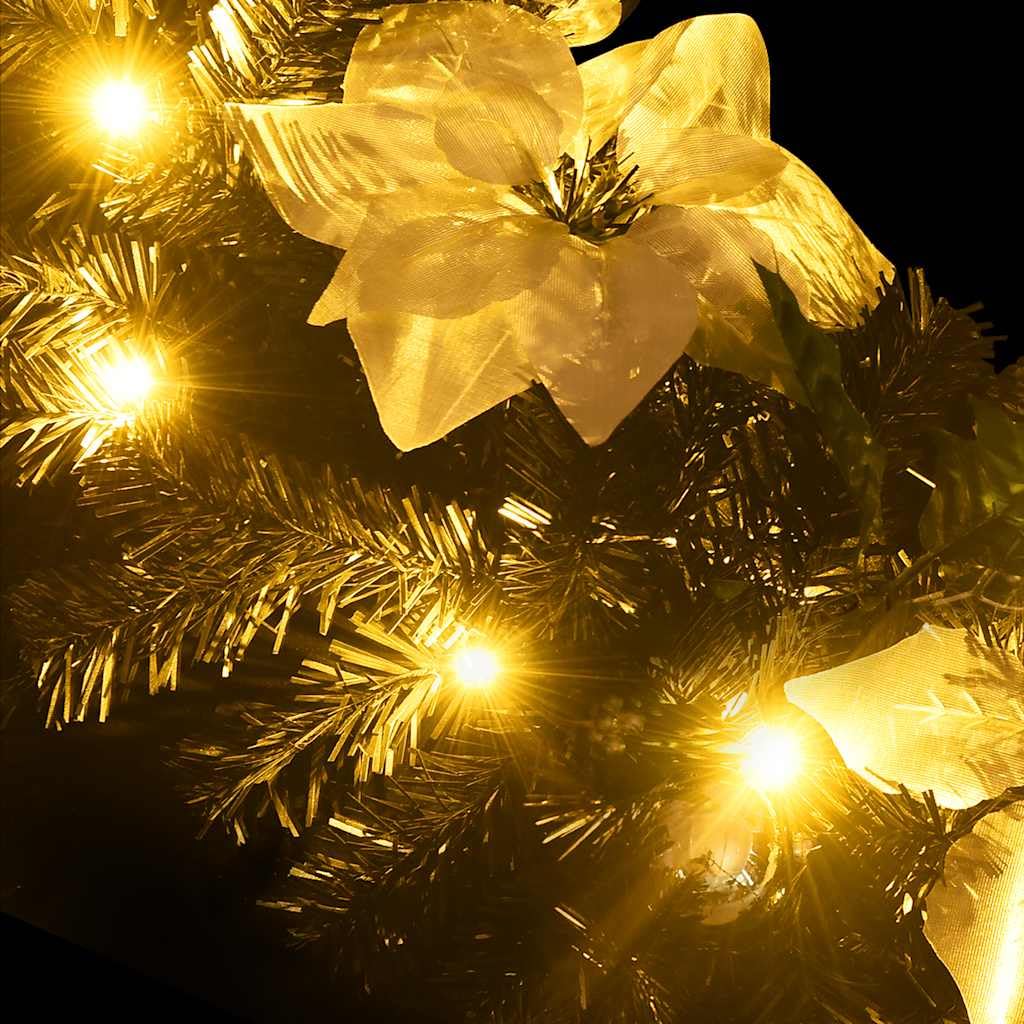 Guirnalda de Navidad con luces LED negras de PVC de 2,7 m, 50 ledes, 220 puntas, impermeable para interior y exterior, funciona con USB, iluminación festiva para ventanas, jardín, balcón