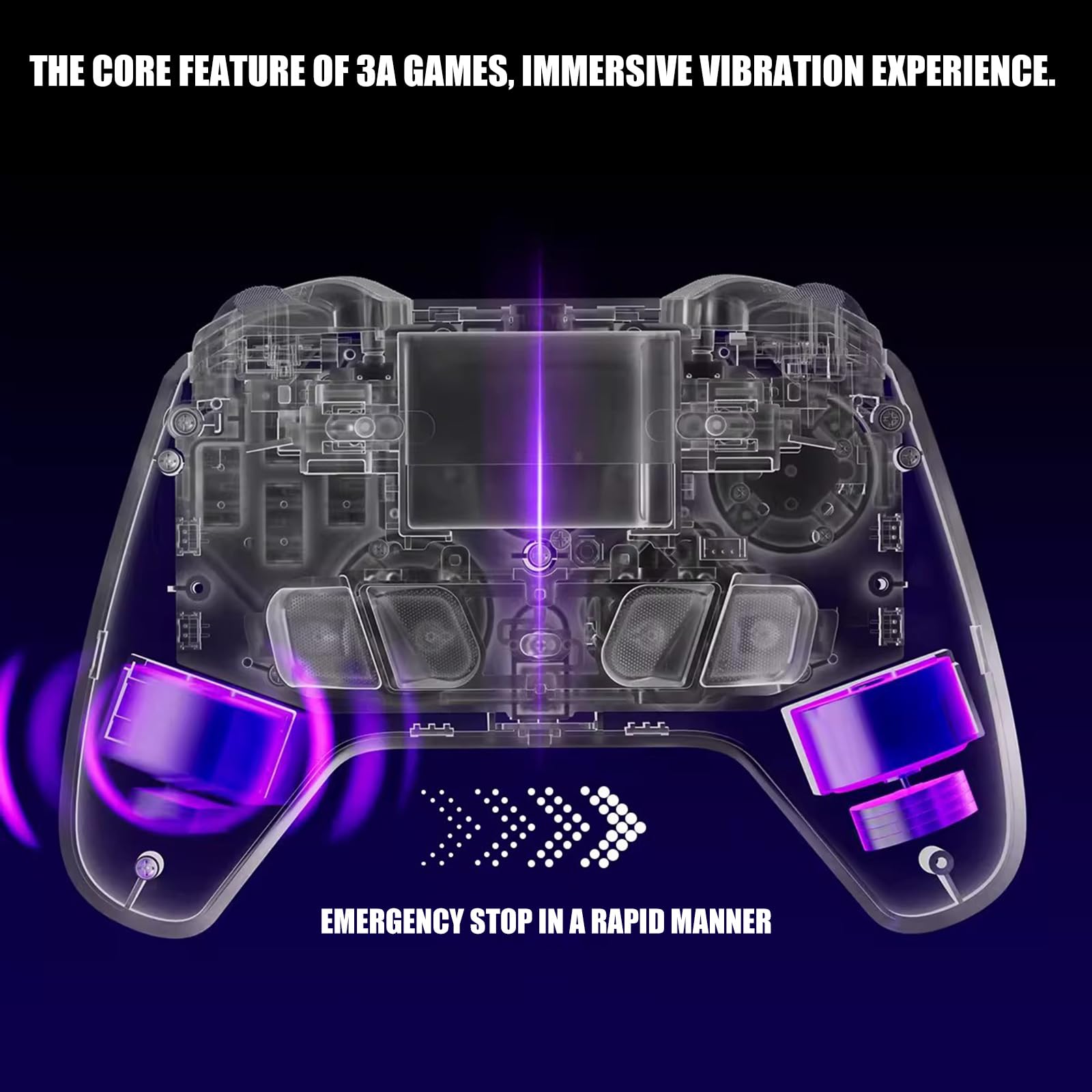 Buxuaaaa Gaming Controller mit 4096 Levels Sampling Gamepad und doppeltem Aktivierungsmodus, kabelloses Gamepad ABS für kompetitives Spielen, TMR Magnetpad