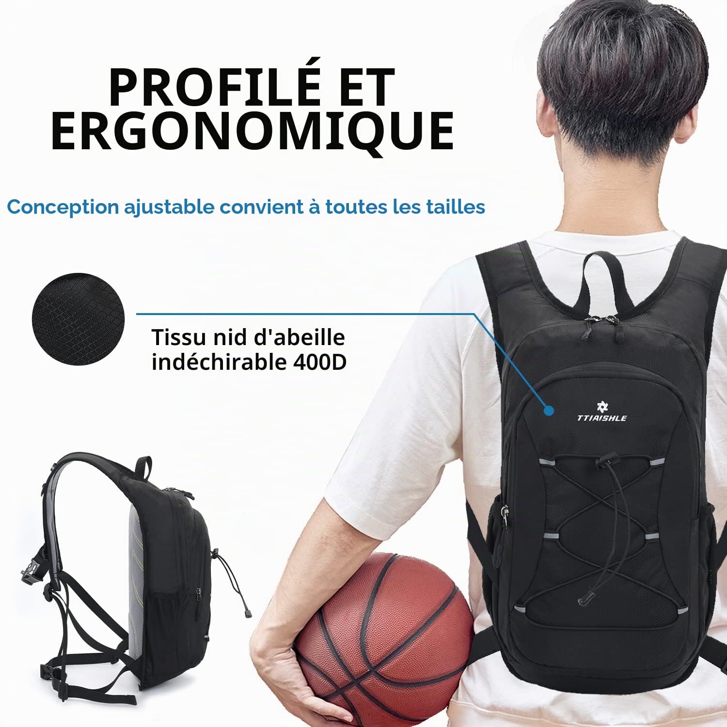 Sac d'hydratation avec vessie d'hydratation 2L, Sac à Dos de vélo Sac à Dos d'eau pour la randonnée, Le vélo, Le Camping, Le vélo, la Course ou Le Ski