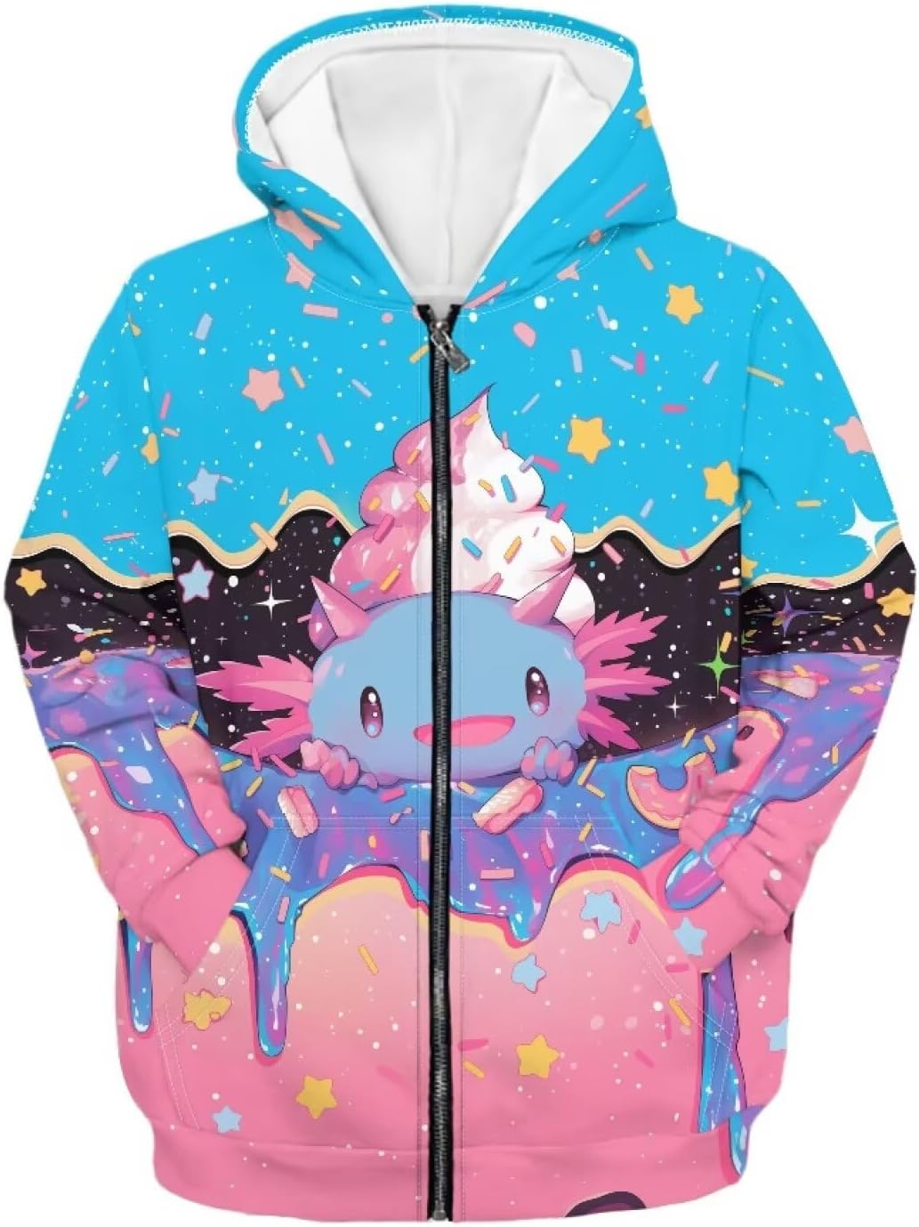 DISNIMO Hooded Sweatshirts with Pockets Zip Up Hoodies for Girls Fall Jacket Coat