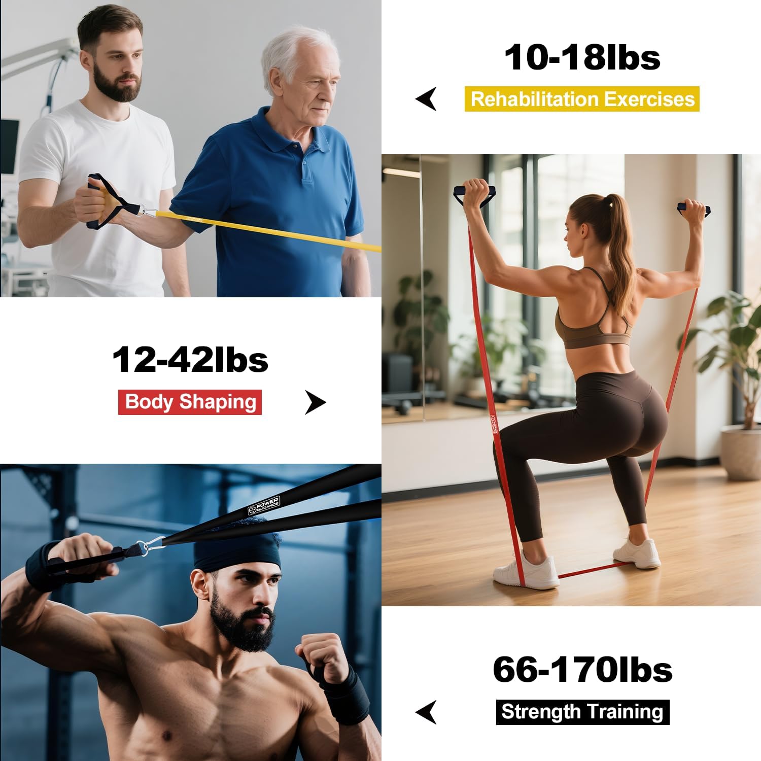 POWER GUIDANCE Resistance Bands, Set of 5 Pull Up Bands, Pull Up Assistance Bands, Exercise Bands, Resistance Bands Set for Legs, Working Out, Muscle Training, Physical Therapy, Shape Body