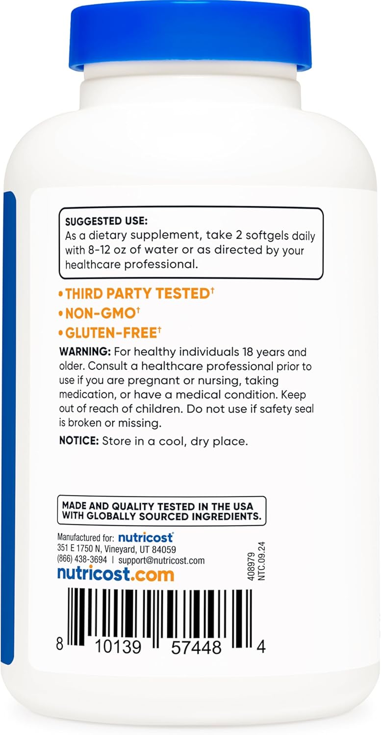 Nutricost Caprylic Acid 1200mg, 120 Softgels - Image 4