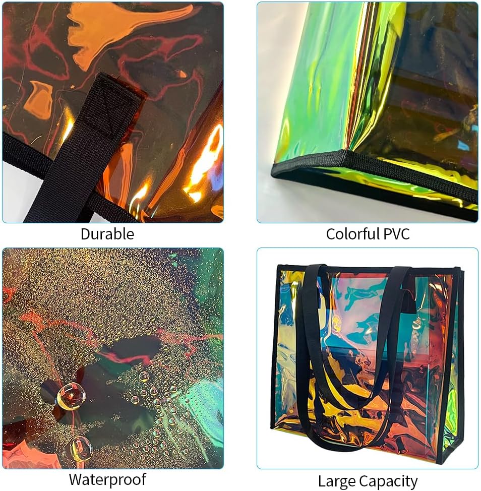 Kasepie Iridescent Hot Pink Handbag Ladies, Girls Storage Bag for the Gym, Daily Life, Measuring 13.78 * 4.72 * 12.2 inches - Image 4