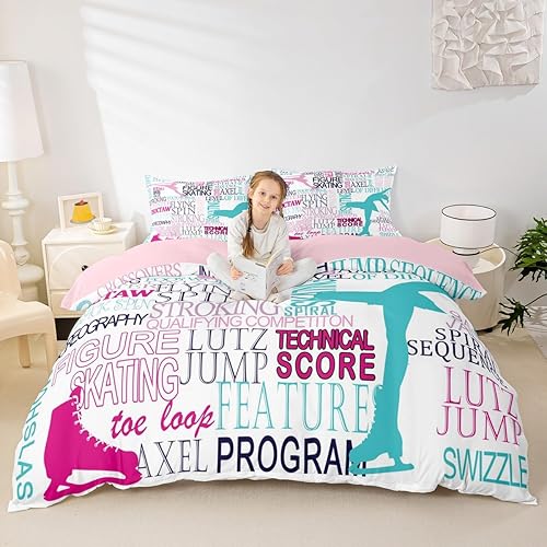 Miniatura 16 de Juego de funda de edredón con temática de violín, tamaño matrimonial, juego de ropa de cama de 3 piezas para niños, niñas, niños, adolescentes