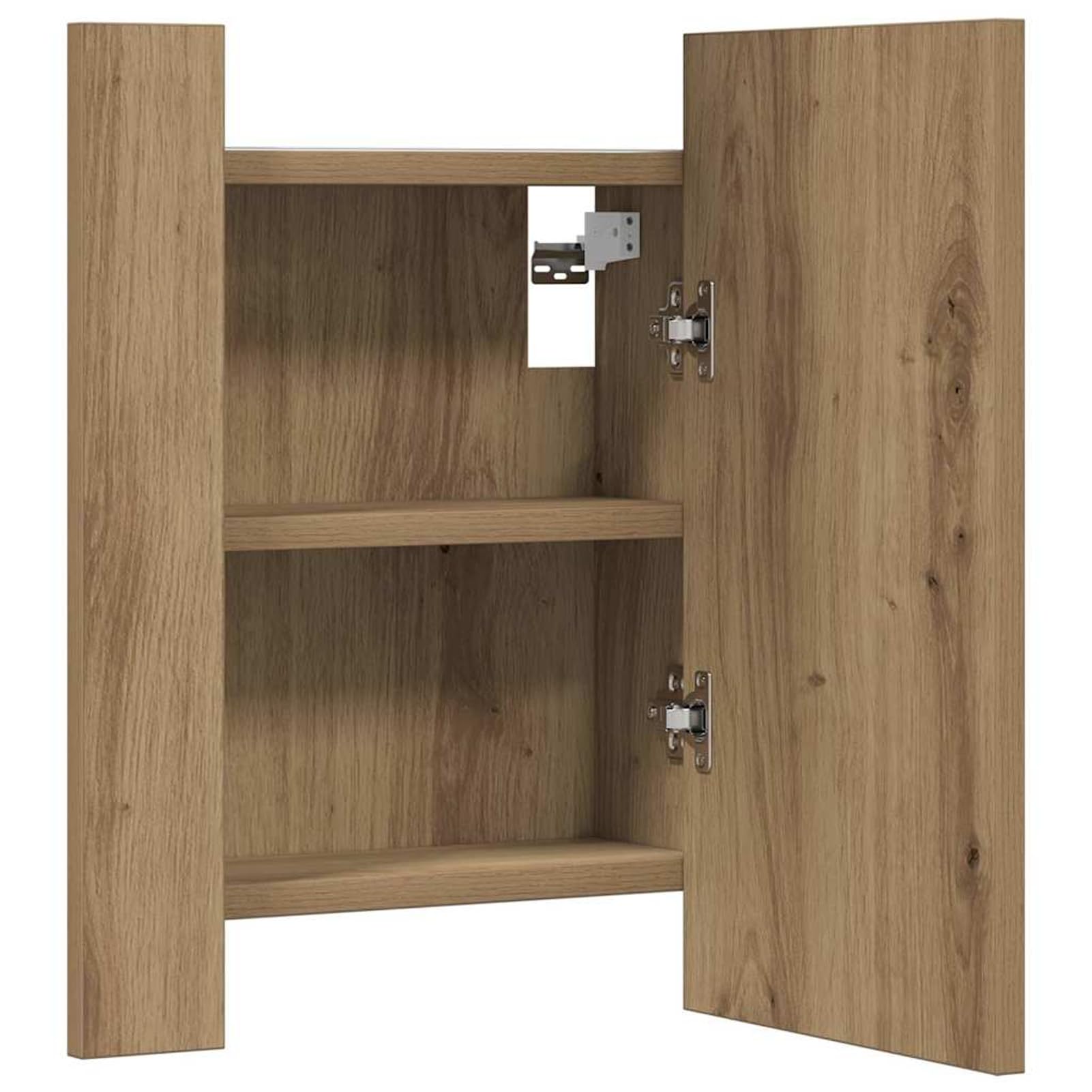 Specchio contenitore da bagno con LED, mobile bagno specchio LED in legno multistrato, robusto e stabile, resistente all'umidità, 40x12x45 cm, ampio spazio portaoggetti, design a montaggio a parete fo