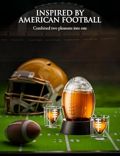 Miniatura 2 de Juego de decantador de whisky de fútbol con 2 vasos, regalo único para el día del padre, marido, hermano, novio, aniversario, cumpleaños, accesorios