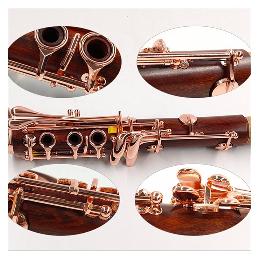 【2540】クラリネット 赤～ピンク系のお花封入 clarinetキーホルダー 2540】クラリネット 赤～ピンク系のお花封入 clarinetキーホルダー