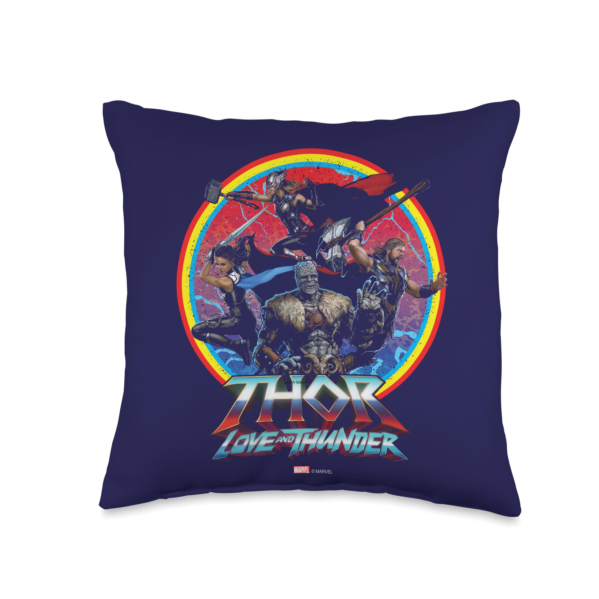 Coussin Marvel Thor Love and Thunder de 40x40 cm multicolore pour salon de geek