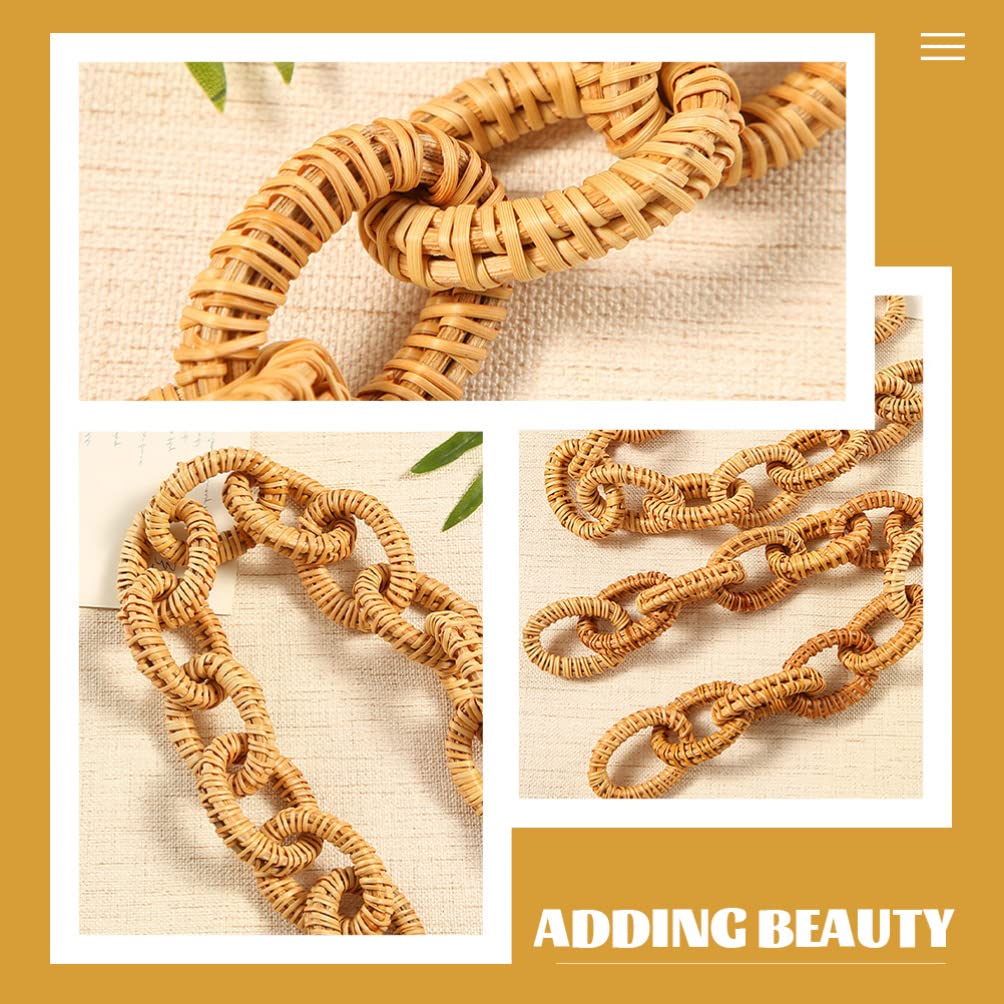 Milisten Rattan Chain Link Decor - Rustic Farmhouse Wall Hanging Chain For Home Decor