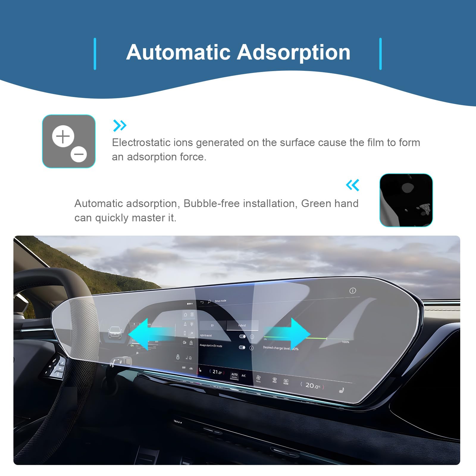 GAFAT Pellicola protettiva in vetro compatibile con Audi A5 Q5 A6 Q6 e-tron 2027 2027 per MMI Touch da 14,5 pollici e cabina virtuale da 11,9 pollici, accessori touch screen, HD trasparente, 9H