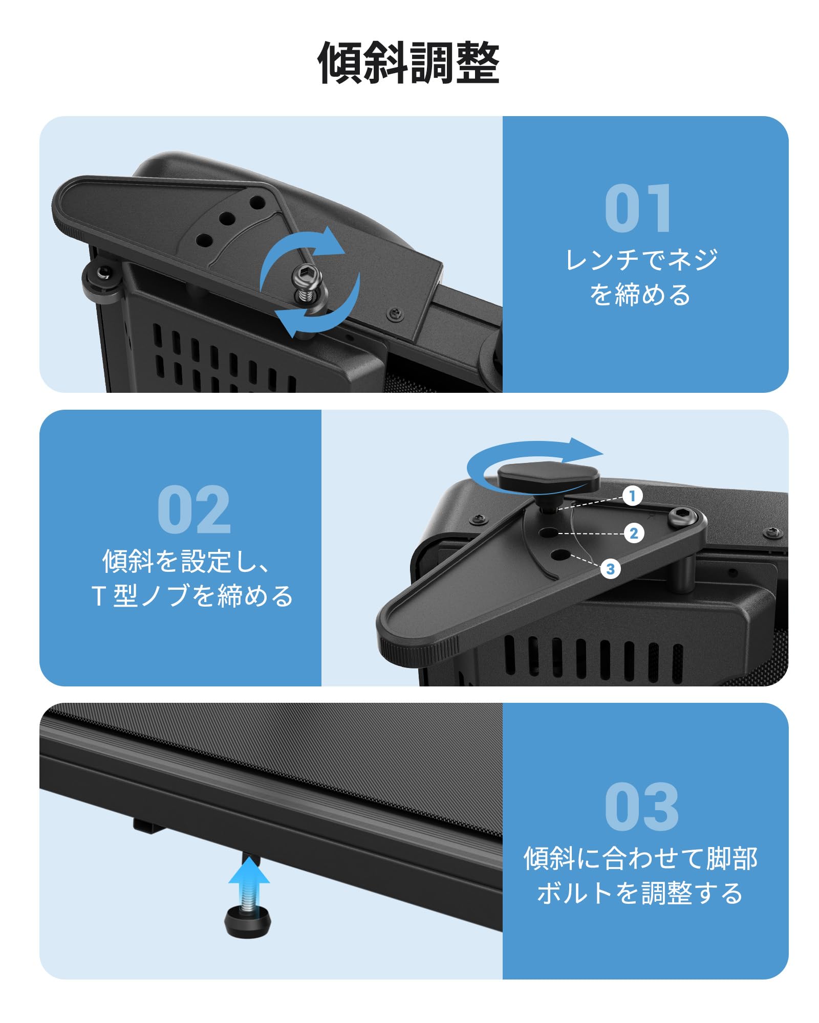 Amazon | THERUN 傾斜機能付きウォーキングパッド トレッドミル、2 in